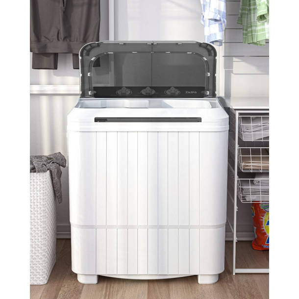 Costway High Efficiency Portable Washer & Dryer Combo in White/Gray